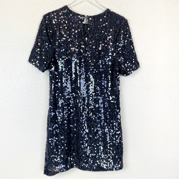 Chanler Henry Gunmetal Grey Sequin Party Dress Size L - Picture 4 of 8